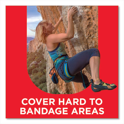 BAND-AID® Flexible Fabric Tough-Strips™ Adhesive Bandages, 1 x 3.25, 20/Box